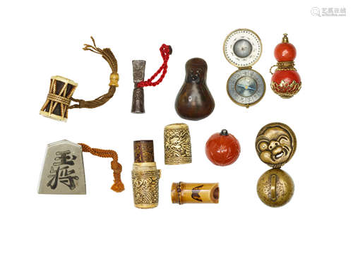 A group of ten assorted netsuke Edo period (1615-1868) or Meiji era (1868-1912), 19th/20th century