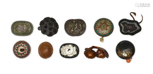 A group of ten assorted netsuke Edo period (1615-1868) or Meiji era (1868-1912), 19th/20th century