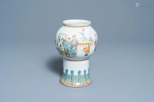 A Chinese famille rose vase, Daoguang mark, 19th/20th