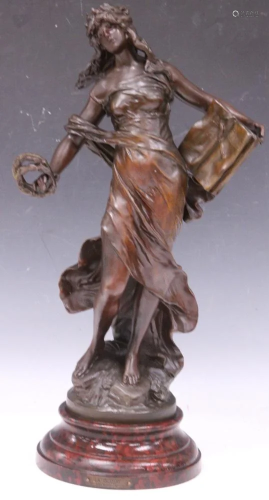 FRENCH FIGURAL SPELTER STATUE, CA. 1900
