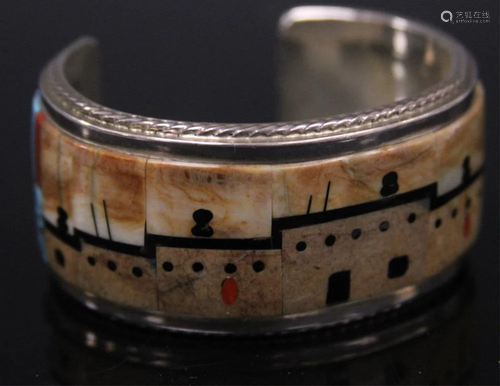 STERLING SILVER PICTURE BRACELET BY GMC