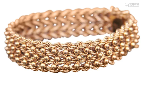 LADYS 18KT ROPE BRACELET- 32.3 GRAMS