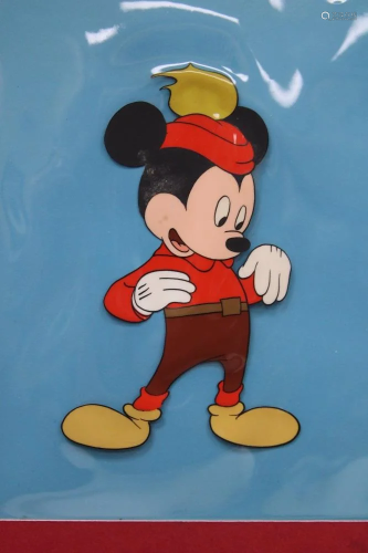 DISNEY- VINTAGE PRODUCTION CEL OF MICKEY MOUSE