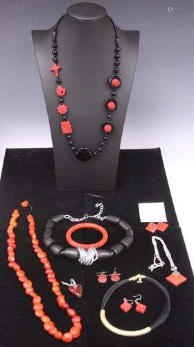 COSTUME JEWELRY COLLECTION- RED/BLACK COLLECTI…