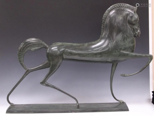 BRONZE ETRUSCAN STATUE OF HORSE, 20TH C.