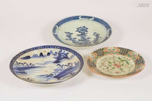 A lot of (3) Japanese dishes, ca. 1900