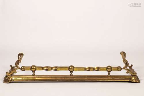 A brass fireplace front, 2nd half 20th century.