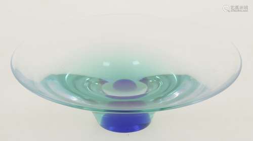 A glass disc bowl, Leerdam, 2010.