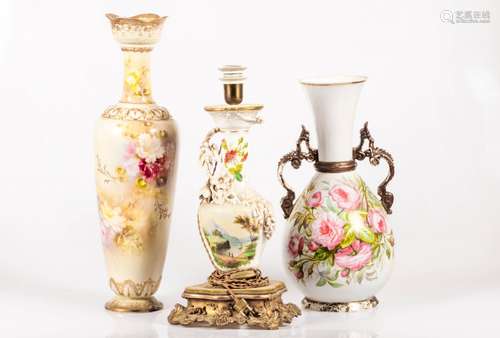 A convolute of three different vases, France & Germany, 1st half 20th century.