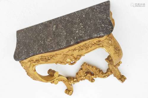 A gilt wood wall console table, France, 19th century.