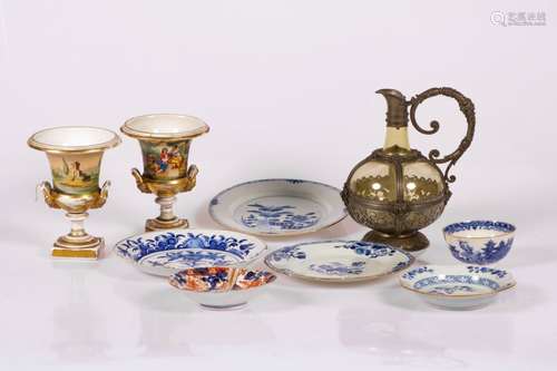 A lot of various porcelain and earthenware, 18th/19th century.