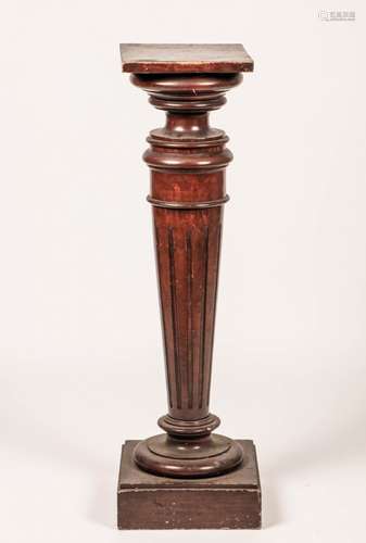 A wood pedestal, Dutch, 20th century.