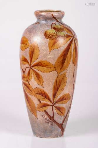 An earthenware vase, A.F.R. Dubois, France, 1st quarter 20th century.