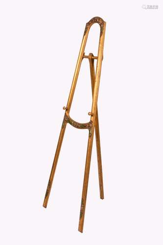 A gold painted display easel, France, mid. 20th century.