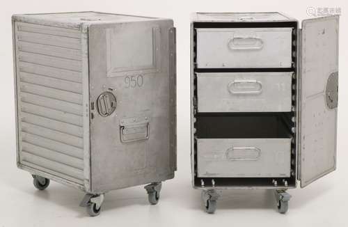 Two trolley from an airline, used for a DC-10 airplane.