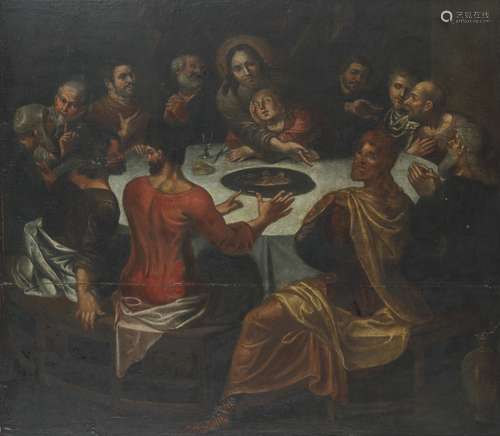 Flemmish School, ca. 1700. Last Supper.