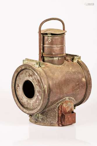 A national railway lantern, Dutch, ca. 1900.