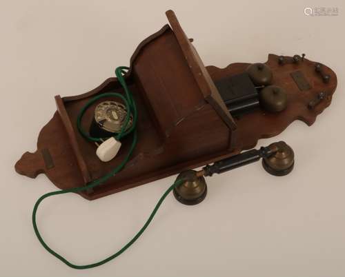 An antique wall telephone, Germany, ca. 1910.