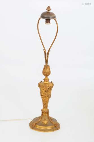 A gilt bronze table lamp, France, mid. 20th century.