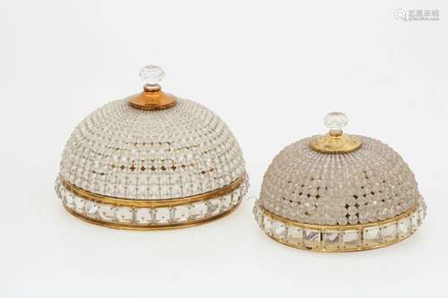 A set of (2) ceiling lamps, mid. 20th century.