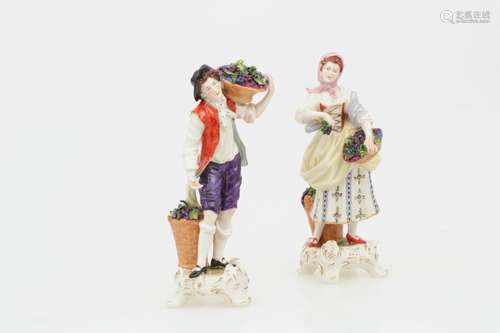 A set of (2) porcelain sculptures. Karl Thieme, 20th century.