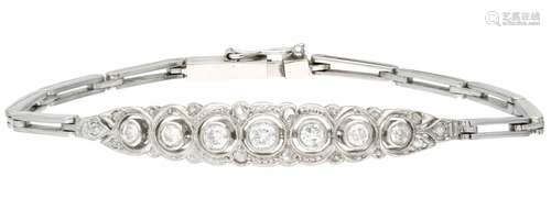 White gold Art Deco bracelet, with approx. 0.34 ct. diamond - 14 ct.