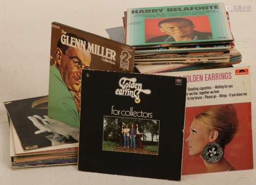 A lot with various LP records, a.w. John Travolta, Grease en The Golden Earring.