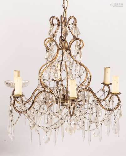 A Louis XVI-style pendant chandelier, France, mid. 20th century.