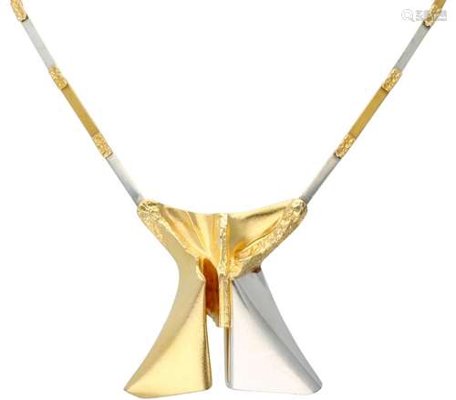 Bicolor gold Lapponia design necklace - 18 ct.