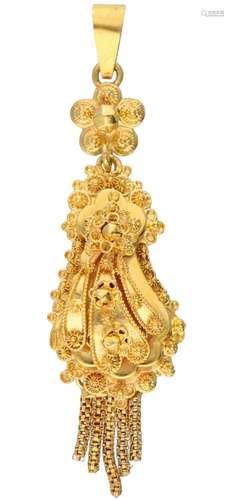 Yellow gold antique pendant - 14 ct.