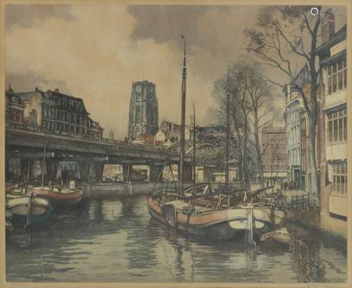 H.E. Roodenburg (The Hague 1895 - 1987), Kolk in Rotterdam.