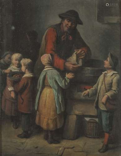 Belgian School, 19th Century, The sweets merchant.