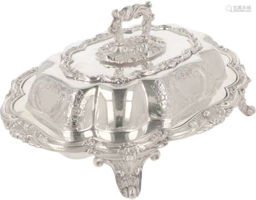 Silver plated serving dish.