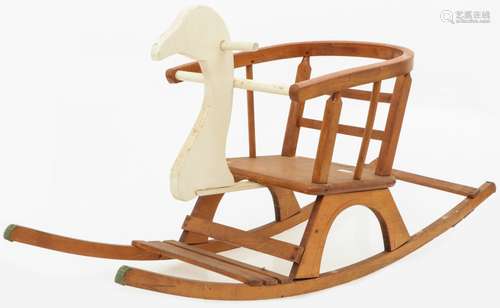 A childs' chair/ rocking horse, 20th century.