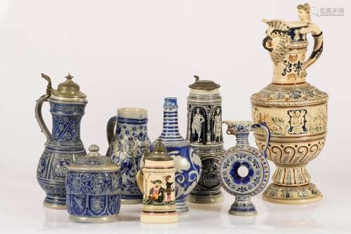 A lot with various items, so called 'Steingut', Germany, 19th/ 20th century.