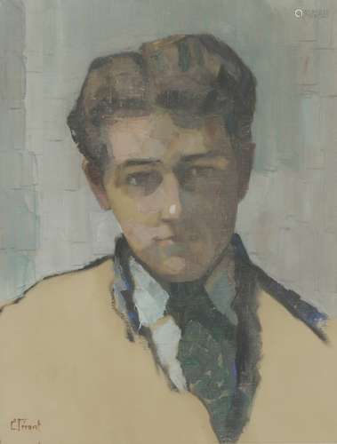 E. Féront, 19th./20th. Century, Portrait of a young man, possibly a selfportrait