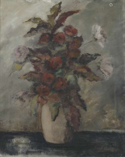 Belgian School, 20th Century, A still life with flowers.