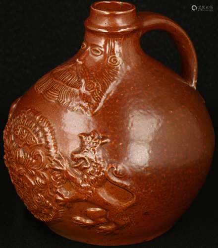 A bearded jug after an antique example. 20th century.