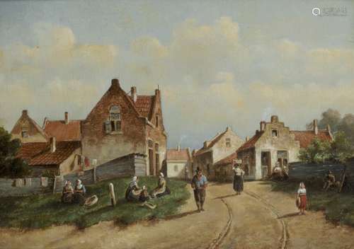 Dutch School, 19th/20th Century, Activities in a Dutch village.