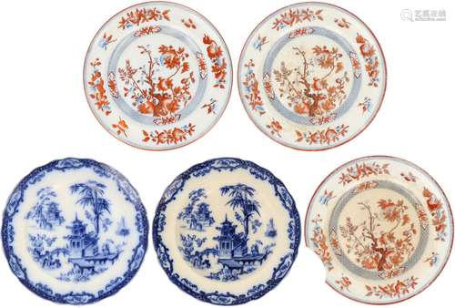 A lot 5 various earthenware plates