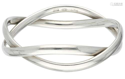 Silver Georg Jensen no.237B twisted bangle - 925/1000.