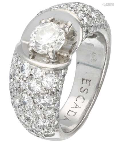 White gold Escada Diamond Heart ring set with approx. 3.31 ct. diamond - 18 ct.