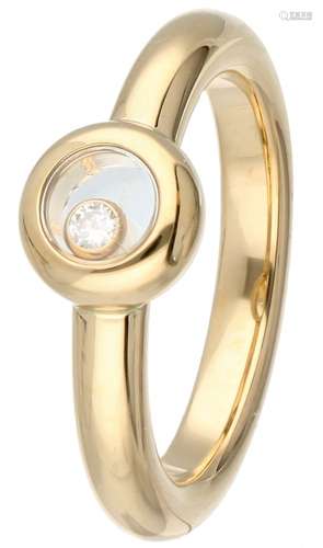 Yellow gold Chopard Happy Diamond ring, with approx. 0.03 ct. diamond - 18 ct.