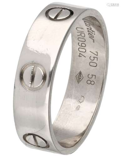 White gold Cartier Love band ring - 18 ct.