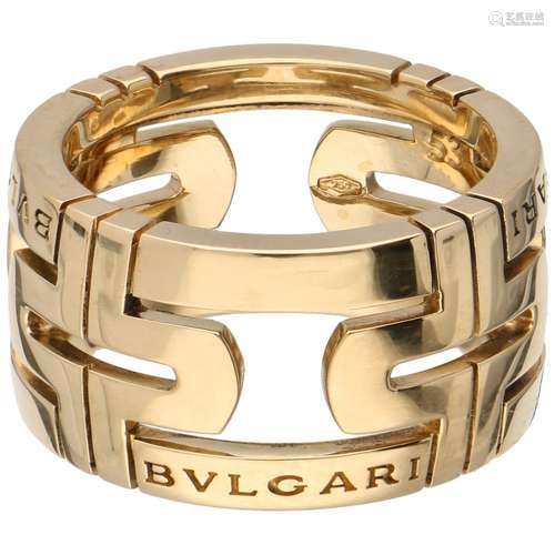 Yellow gold Bvlgari Parentesi band ring - 18 ct.