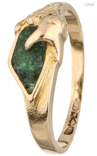 Yellow gold Lapponia design ring with zoisite - 14 ct.