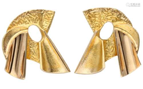 Yellow gold Lapponia design earrings - 14 ct.