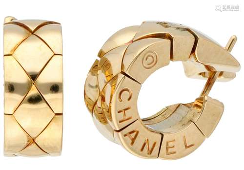 Yellow gold Chanel creol earrings - 18 ct.