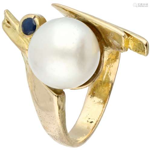 Yellow gold Monhof ring by the Belgian designer Simonne Muylaert-Hofman - 18 ct.