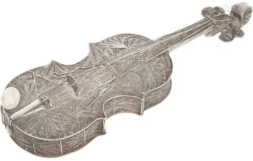 Miniature violin silver.